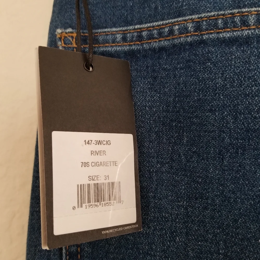RE/DONE Classic 70's Cigarette Jeans Size 31 Mid Wash Blue - Picture 9 of 13